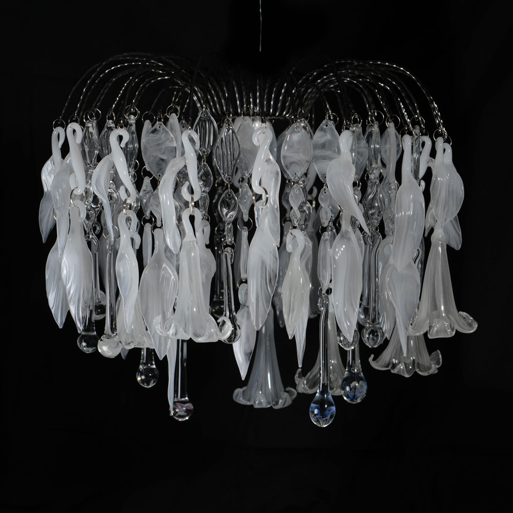 The giant lilies of Naini tal – glass chandelier