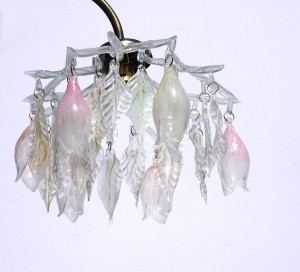 Pale glass chandelier shade