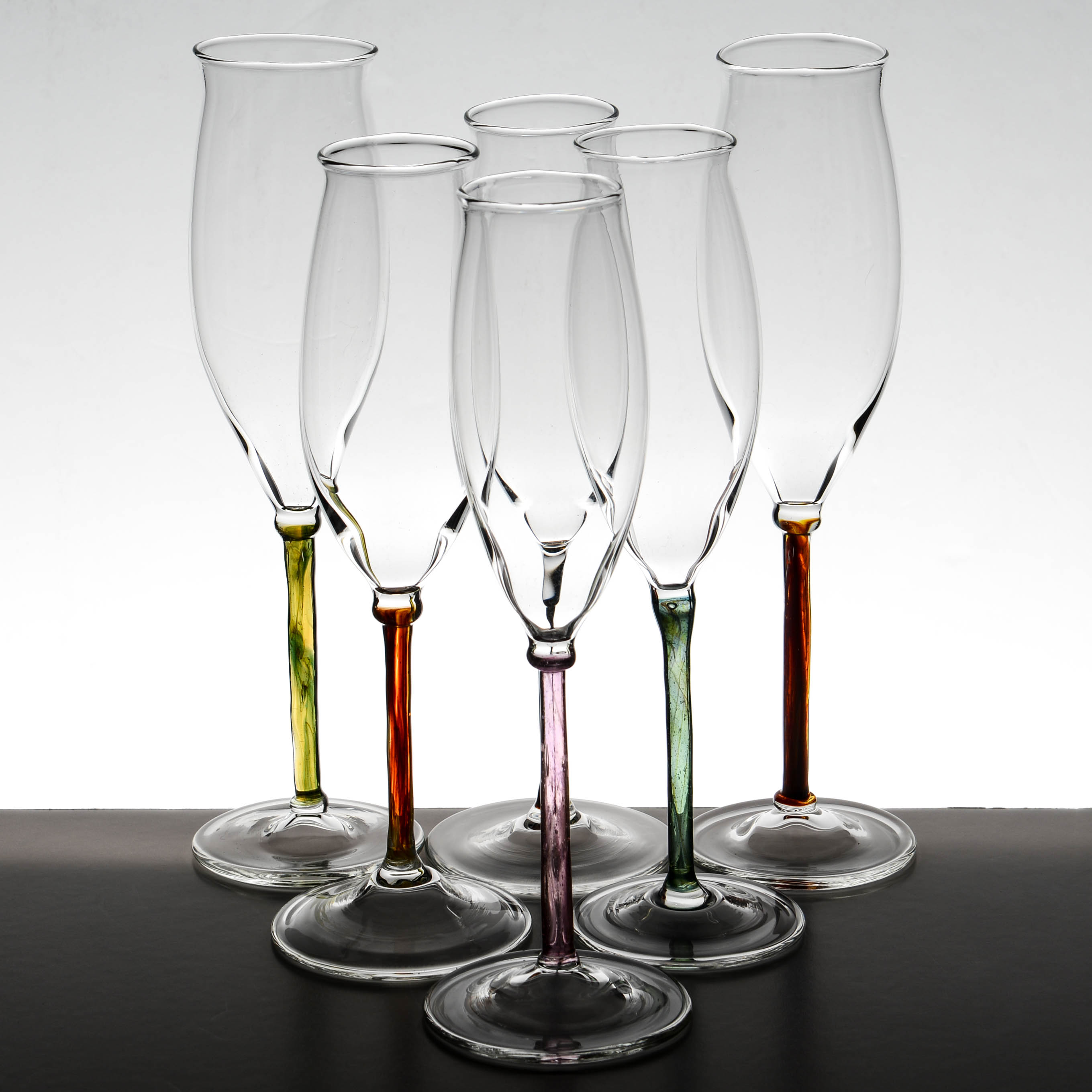 Champagne glasses Lakeland colours A Flame with Desire