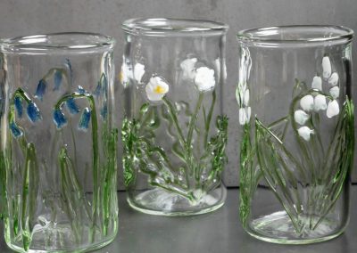 Floral tumbler glasses bluebell